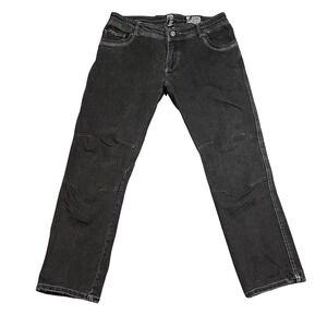 Kuhl Disruptr Mens 38x32 Black Denim‎ Jeans Kuhlflex Stretch Straight Leg Pants